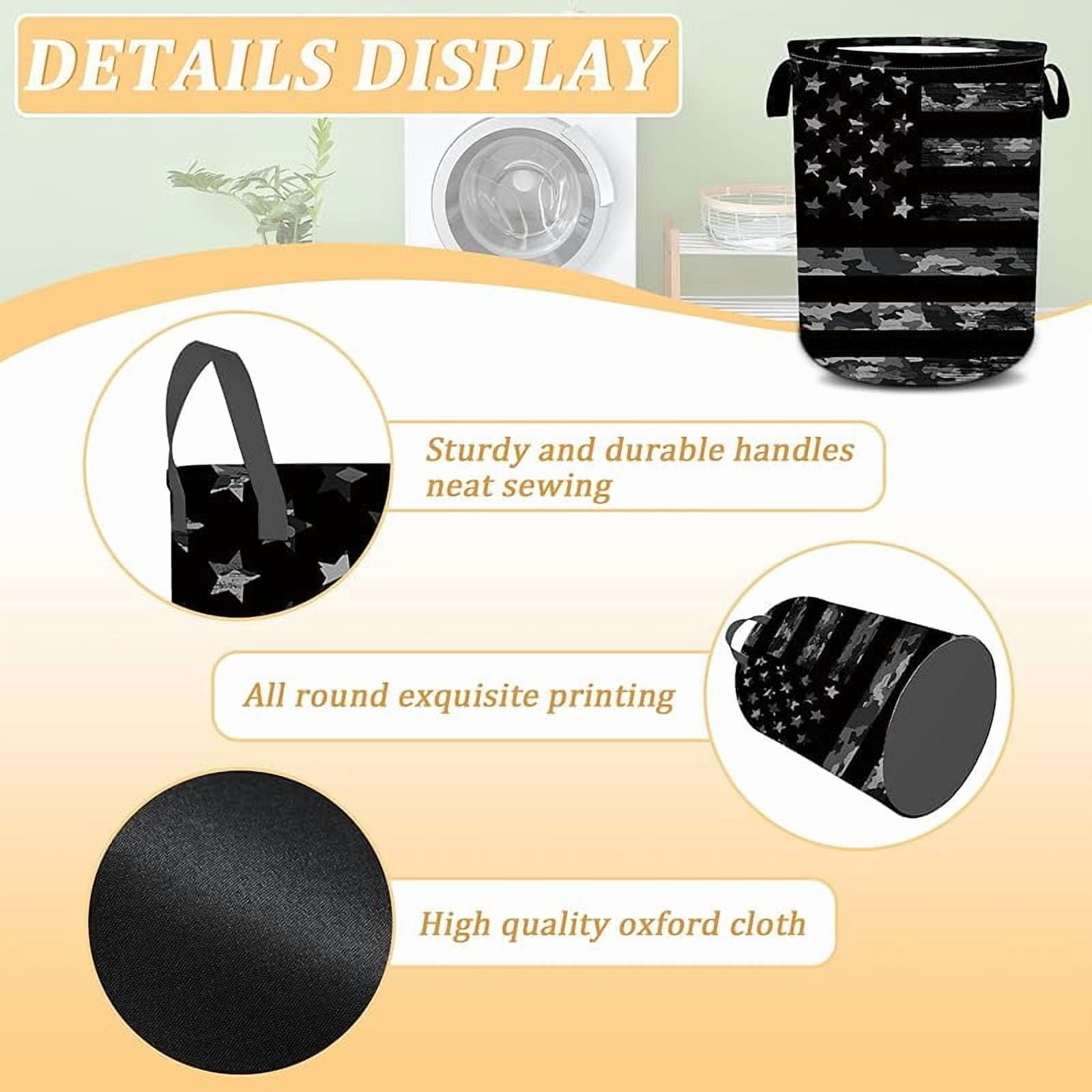 American Football Texture Laundry Basket, Sports Theme Laundry Hamper Foldable Waterproof Funny Tote Bag Dirty Clothes Storage Bucket Toy Organizer for Bathroom/Laundry/Bedroom