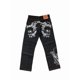 thumbnail image 1 of Pantalones vaqueros unisex estilo hip-hop gótico urbano de talle alto y corte holgado con diseños rasgados y bordados for hombre y mujer, 1 of 4