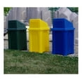 thumbnail image 3 of Sturdy Essentials 32 Gallon Square 100% Recycled Plastic Heavy Duty Outdoor Trash Can with Push Lid - Green Granite, 3 of 5