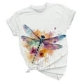 thumbnail image 4 of WEAIXIMIUNG T-Shirt Femme Été Décontracté Mode Col Rond Manches Courtes Imprimé Fleuri pour la Saint-Valentin, 4 of 4