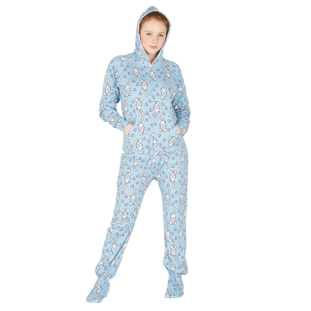 Footed Pajamas Footed Pajamas Bunny Love Kids Hoodie Cotton Onesie