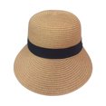 thumbnail image 2 of Cheers.US Straw Baseball Caps for Women Straw Sun Visor Hat Summer Travel Casual Boater Hat Outdoor Foldable Baseball Cap, 2 of 7