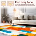 thumbnail image 2 of ODIKA 4' x 6' Machine Washable Non-Slip Area Rug, Contemporary Oval High Traffic Rug, Orange, 124526, 2 of 7