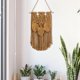 thumbnail image 3 of Tapiz de macramé con borlas y hojas para colgar en la pared, estilo bohemio y chic Marrón, 3 of 7