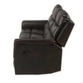 thumbnail image 5 of Modstyle Reclining Sofa Couch with Console & Cup Holders, PU Leather Brown, 5 of 8