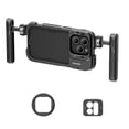 thumbnail image 1 of Phone Cage With Dual Handles For 15 Pro Rig Aluminum Case Stabilizer For Video Recording Filmmaking, 1 of 5