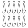 thumbnail image 1 of Unique Bargains 209Lbs Stainless Steel Fishing Snaps Swivels Clips Quick Change Black 50 Pack, 1 of 6