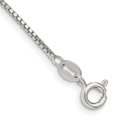thumbnail image 1 of 925 Sterling Silver 1.1mm Box Chain Anklet Ankle Bracelet, 1 of 6