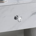 thumbnail image 6 of Camelia 1-Drawer and 1-Shelf Wood End Table with USB Port, White Marble, 6 of 9