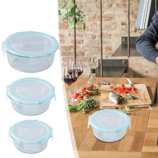 Recipiente de vidrio Bento para el almuerzo | Almacenamiento de alimentos apto para microondas | Vidrio resistente al choque térmico | Preparación de comidas para estudiantes y oficinas | Caja de