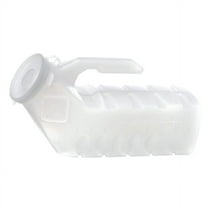Medline Supreme Urinals, Male, Mini, 32 Oz, Clear, Case Of 12 Plastic