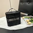 thumbnail image 4 of Makeup Bag - Large Capacity Travel Cosmetic Bag,Mesh Cosmetic Bag Black Mesh Zipper Bag Travel Cosmetic Organizer Travel Cosmetic Bag Organizer Cosmetic Accessories For Daily Or Travel, 4 of 7