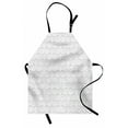 thumbnail image 1 of Quatrefoil Apron Fantastic Persian Style Ethnic Design with Stars and Shap Edges on Blurry Background, Unisex Kitchen Bib Apron with Adjustable Neck for Cooking Baking Gardening, Dust, by Ambesonne, 1 of 3