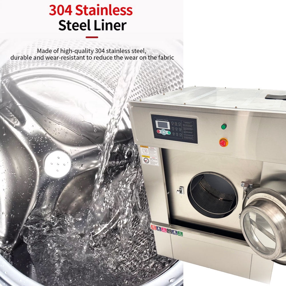 Industrial Automatic Laundry Washing Machine Commercial Washer WASH+SPIN 33LBS Capacity 220V 1PH