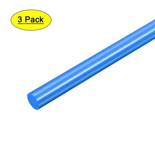 Unique Bargains (POM)Plastic Round Rod,Polyoxymethylene Rods,8mm Dia 50cm Length Blue Engineering Plastic Round Bar 3 pcs