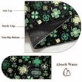 thumbnail image 6 of St. Patrick's Day Area Rugs 4'x6', Washable Small Throw Rugs for Office Bathroom, Spring Green Shamrock Leaves Black Indoor Outdoor Rug Non-Slip Low Pile Carpet Runner Reversible Floor Mats, 6 of 8