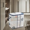 thumbnail image 2 of Hvmvliv 1Pc Storage Bag Organizer Comforter Storage Bag with Clear Window Clothes Blanket Storage Organizer Reinforced Handle for Clothing Bedding White, 2 of 6