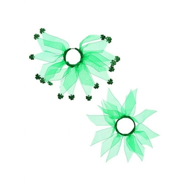 Way to Celebrate St. Patrick's Day Green Tulle Hair Elastics, Female, 2 Pieces