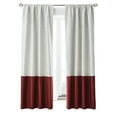 thumbnail image 6 of (2 pack) Better Homes & Gardens Colorblock Rod Pocket and Back Tab Blackout Curtain Panel, 1-Piece, Red, 50" W x 108" L, 6 of 10