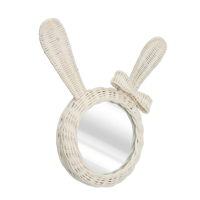 Miroir en Rotin, Miroir Mode Léger Rétro pour Salle de Bain