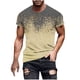 thumbnail image 1 of Camisetas de Manga Larga para Hombres Imprimir Fallow Cuello Redondo Camiseta, Moda Casual Manga Corta Mezcla de Algodón/Lino, 1 of 9