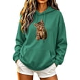thumbnail image 2 of Molidfa Women's Realistic Cat Hoodie Cute Kitten Graphic Oversized Sweatshirt Top, 2 of 5