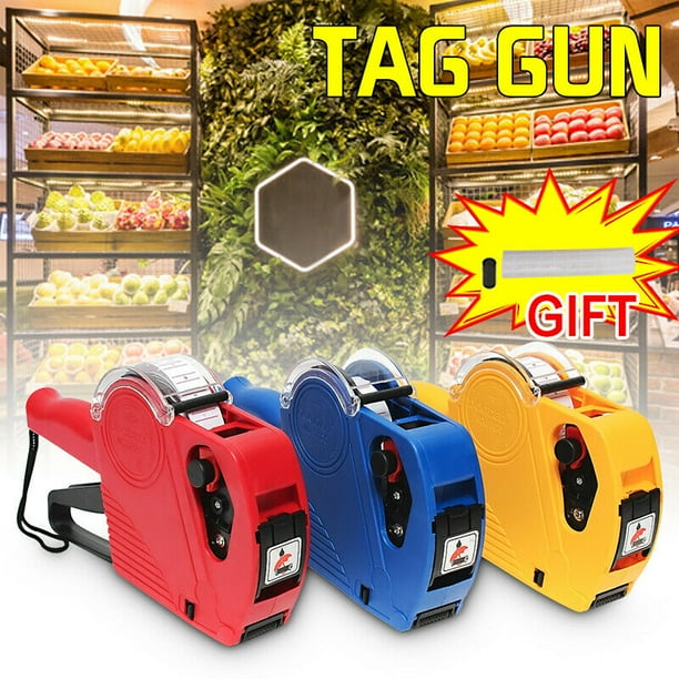 MX-5500 8 Digits Price tag Gun with 5000 Sticker Labels and 1 Ink Roller, Label Maker Pricing ...