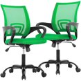 thumbnail image 4 of YRLLENSDAN Mesh Office Chair, Home Office Desk Chairs with Wheels and Arms Computer Chair Adjustable Rolling Swivel Chair for Adults, Green, 2 Pack, 4 of 8