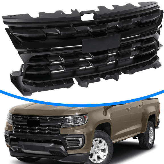 For 2021-2022 Chevrolet Colorado 84922758 Front Upper Grille W/Gloss Black Trim