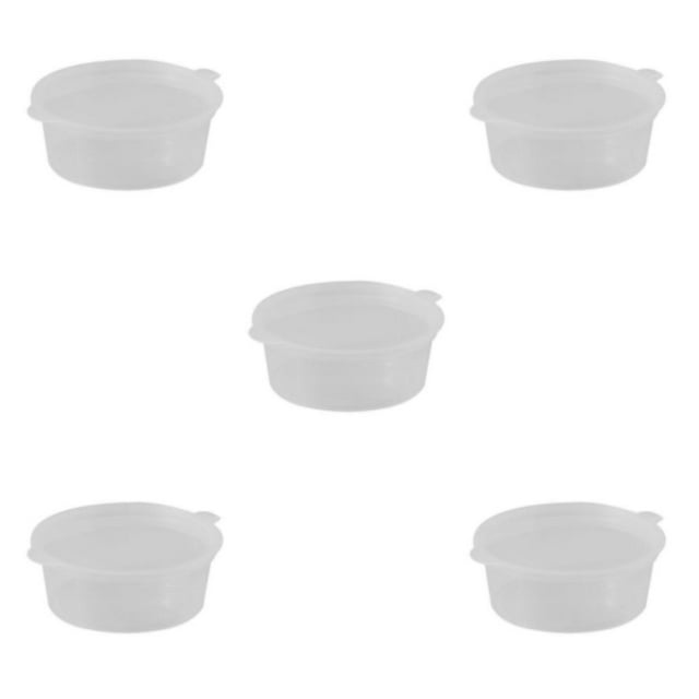 Maytalsory 1/2/3/5 50 Pieces Household Bakery Single Use Bowl Dustproof Food Fruit Box Soup Rice Seasoning Storage Jar Cup Container 100ML 5PCS