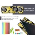 thumbnail image 5 of Yiaed Orchids Flowers Print Leather Pencil Case - Leather Pen Pencil Holder - Elegant & Practical Pencil Pouch for Work & Office, 5 of 7