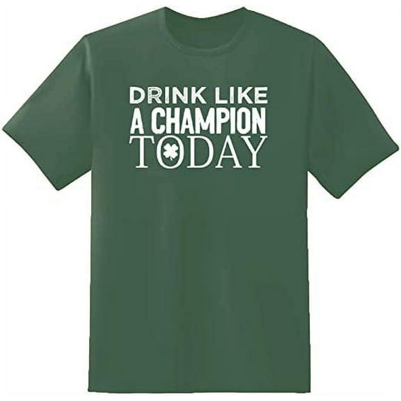 RedBarn Unisex Military Half Sleeves Cotton Like A Champion Today Graphic T Shirt Military Green 3XL-Large