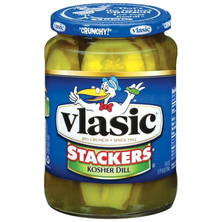 (3 Pack) Vlasic: Sandwich Stackers Kosher Dill Pickles, 24 Fl (Best Dill Pickle Chips)
