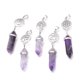 thumbnail image 1 of Natural Amethyst Pointed Big Pendants Double Terminated Pointed with Platinum Plated Brass Findings Faceted Bullet 59~67x14~15mm Hole: 7x5mm Gemstone: 41~44x8mm, 1 of 3