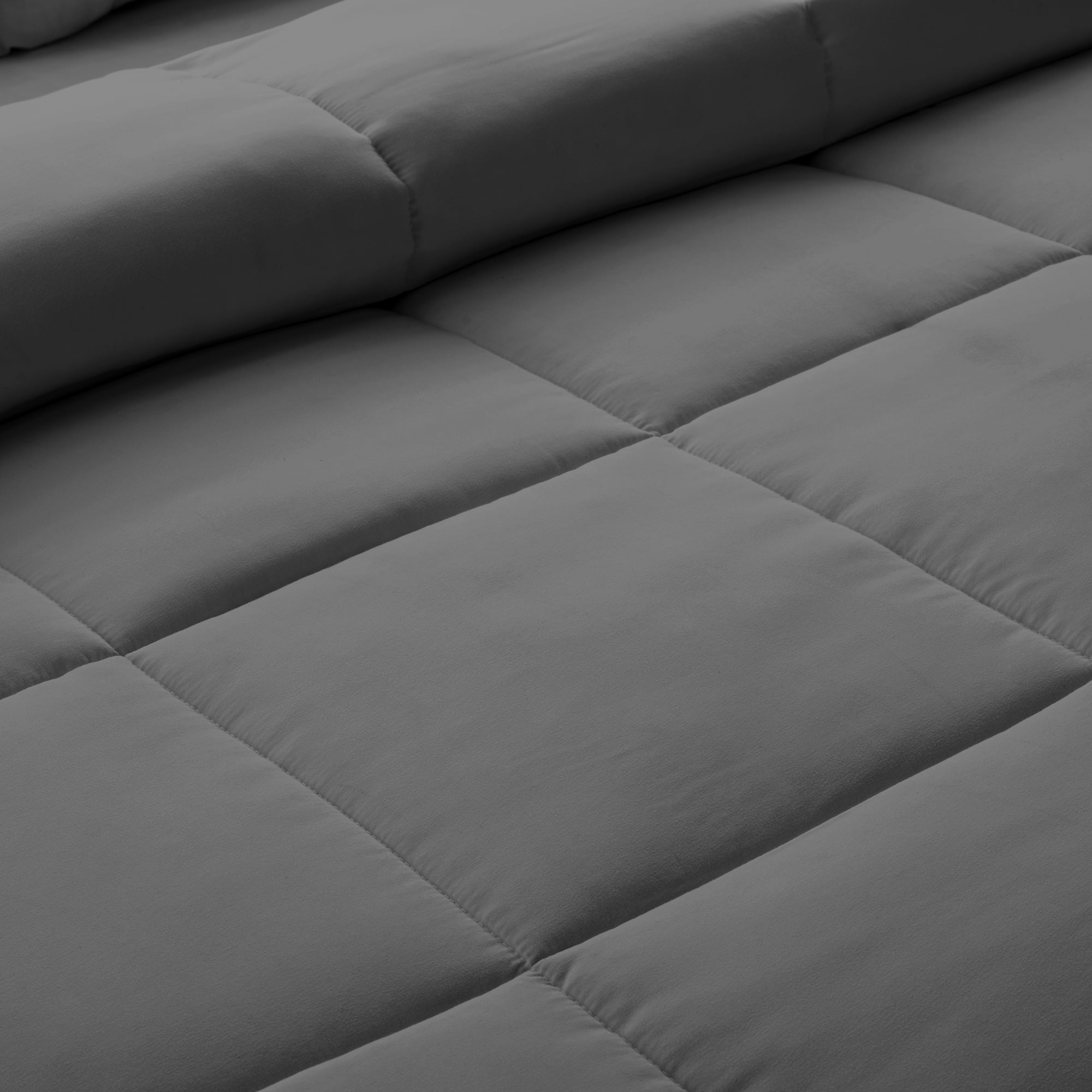 Lux Decor Collection Twin Comforter All Season Down Alternative Quilted Comforter Duvet Insert with Corner Tabs - Duvet Insert Twin Comforter only (Twin, Grey)