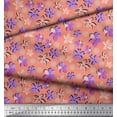 thumbnail image 2 of Soimoi Orange Rayon Crepe Fabric Artistic Floral Print Fabric by Yard 46 Inch Wide, 2 of 3