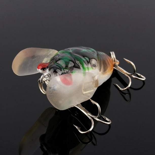 Wchiuoe Fishing Lure, Lightweight Dual Treble Hook Fish Bait, Cicada Lure  Convenient To Use The Best Gift For Fisherman 