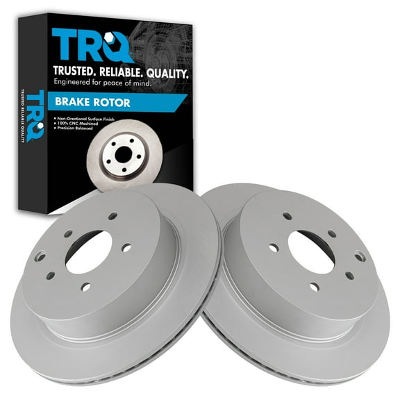 TRQ Rear G-Coated Brake Rotor LH RH Kit Pair Set of 2 for Nissan Infiniti