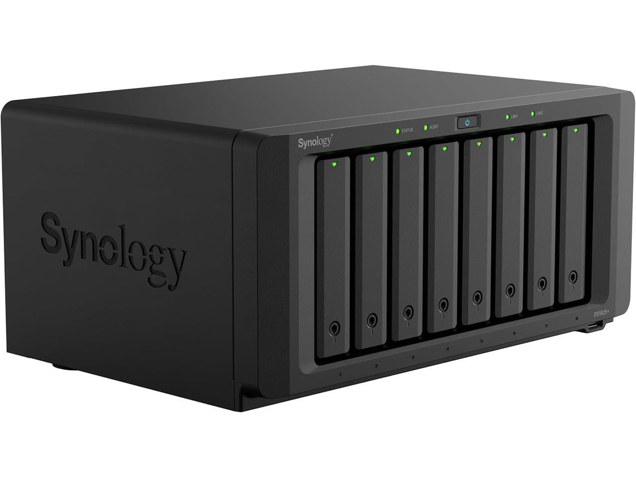 Synology DiskStation DS1825+ SAN/NAS Storage System - 1 x AMD Ryzen V1500B Quad-core (4 Core) 2.20 GHz - 8 x HDD Supported - 0 x HDD Installed - 8 x SSD Supported - 0 x SSD Installed - 8 GB RAM DDR...