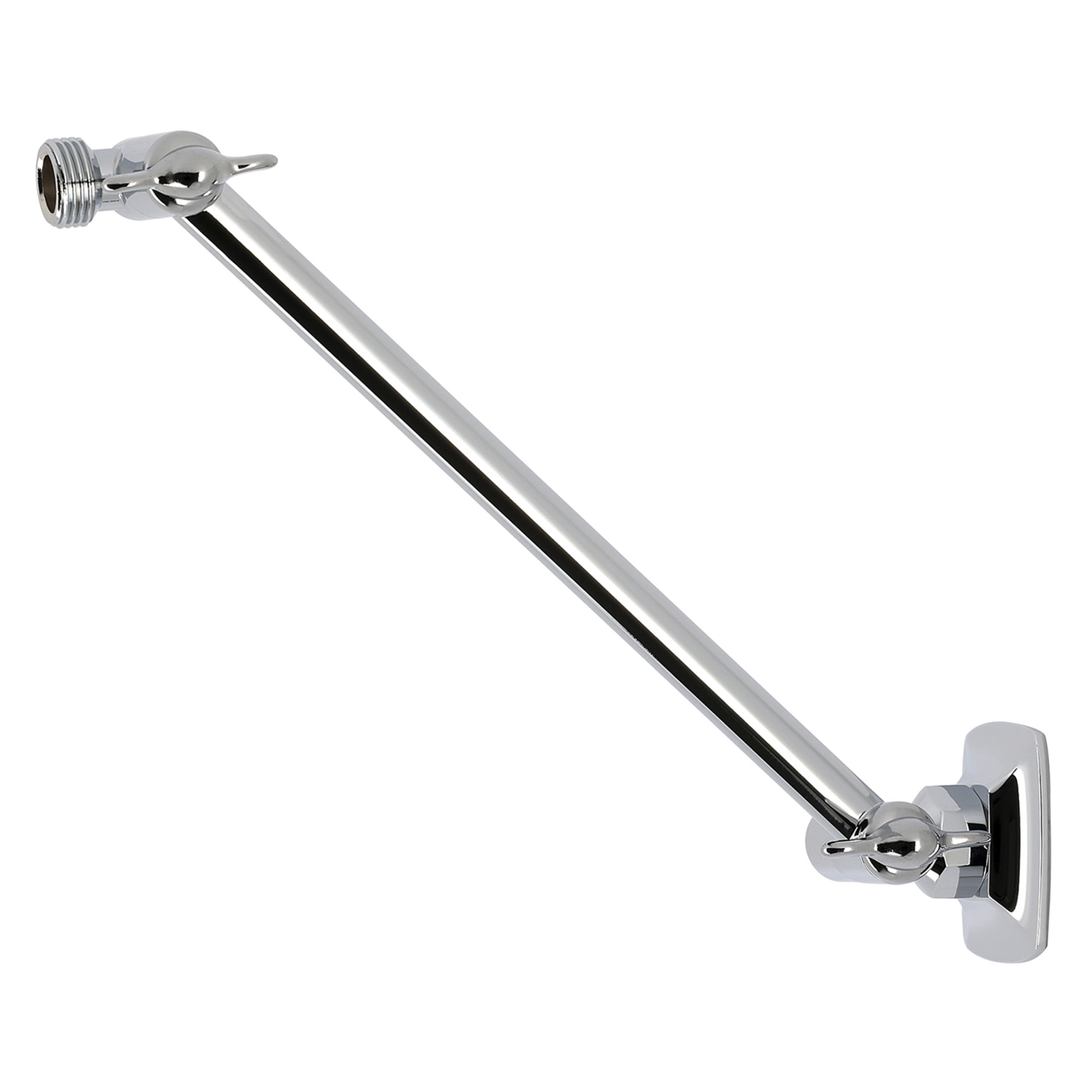 Kingston K153AK11 Gehry 10" Adjustable High-Low Shower Arm with Square Flange, Polished Chrome