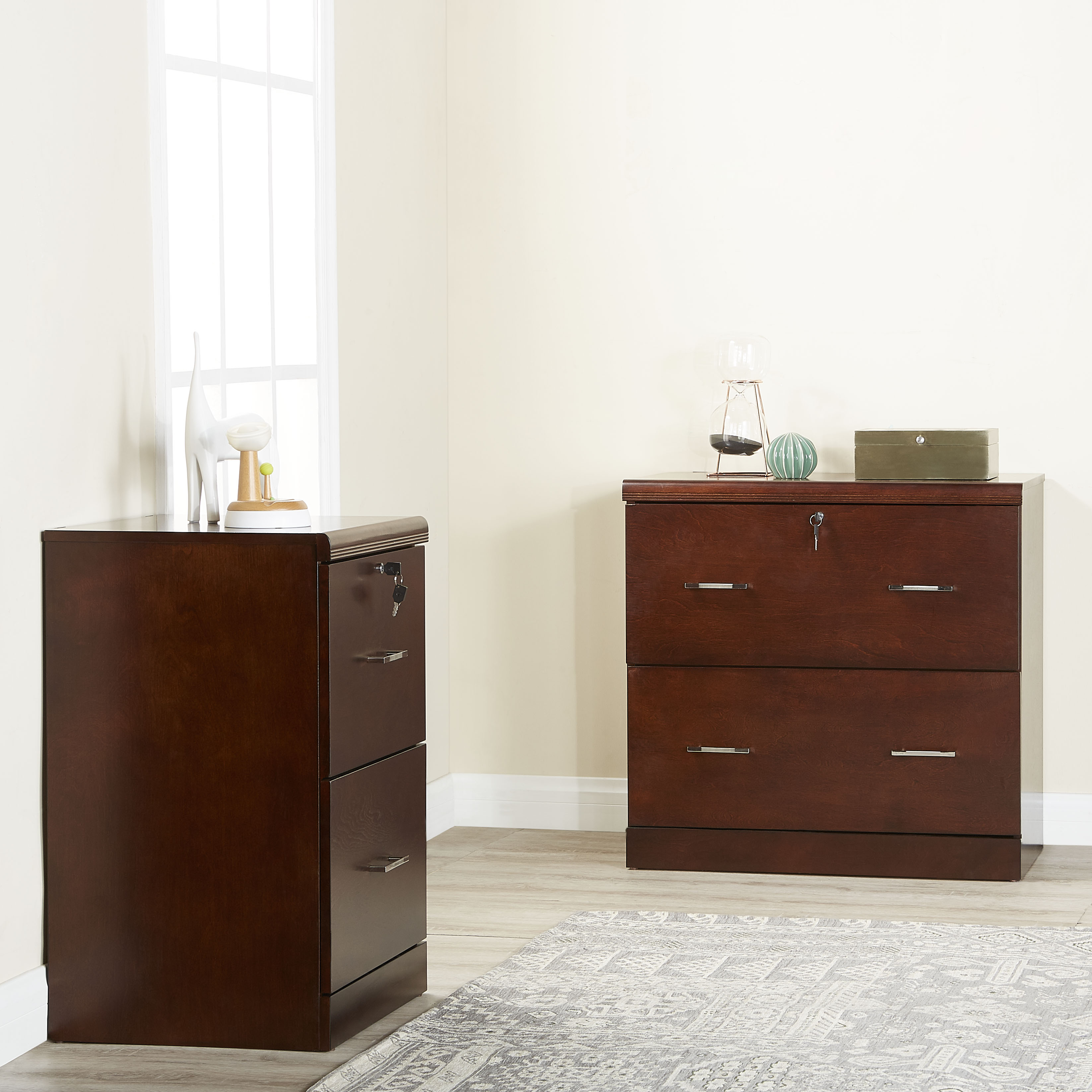 Better Homes and Gardens Wood 2 Drawer Espresso Lateral File Cabinet With Lock - image 3 of 5