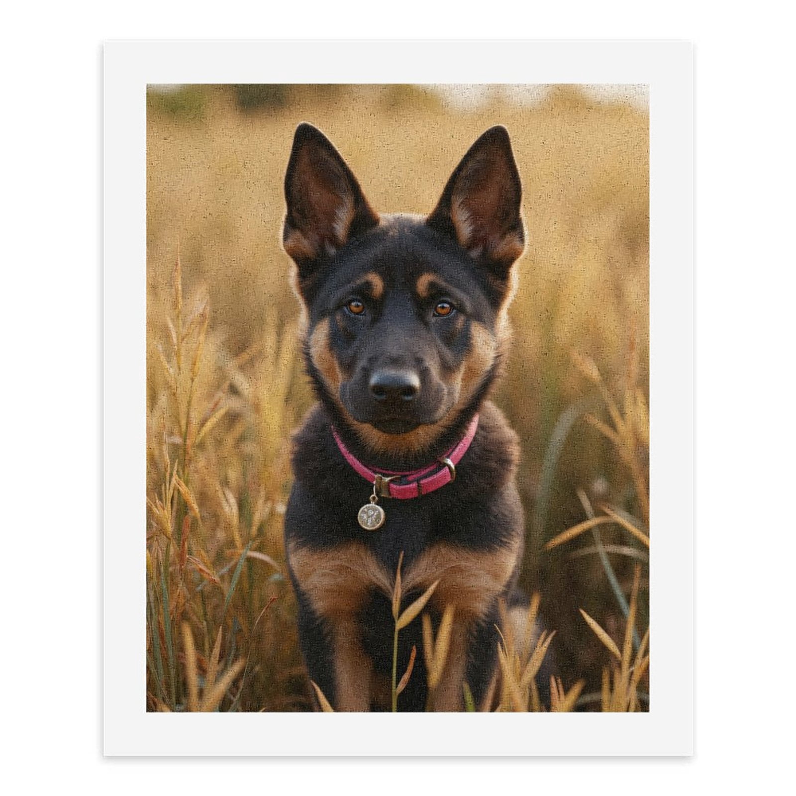 Paint By Numbers Kit for Adults Beginner - DIY German Shepherd Dog In Field Canvas Painting Kits for Adults, Frameless Paint By Number for Adults for Home Wall Decor 16x20 Inch