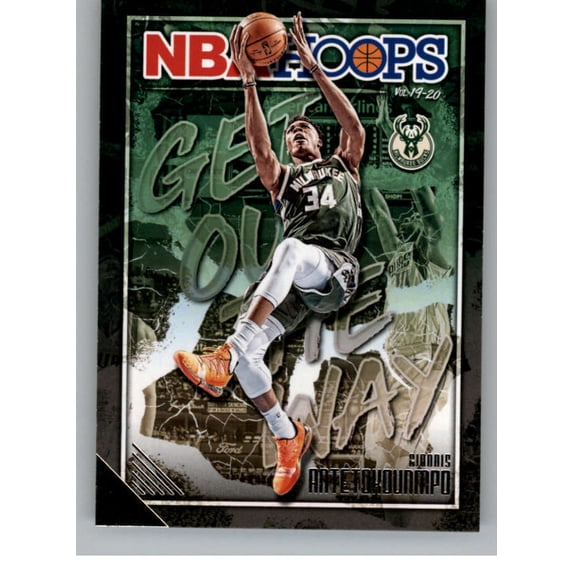 Collectible 2019-20 Hoops Get Out the Way #14 Giannis Antetokounmpo ...