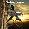 IClover Safety Harness Bust Seat Belt Rescue Zip Line Rock Climb Rappelling Rescue Equipment for Outdoor Mountaineering Caving Rock Climbing Black