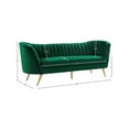 thumbnail image 3 of Meridian Furniture Margo Green Velvet Sofa, 3 of 7