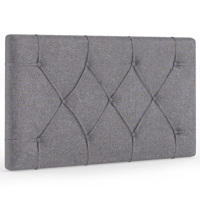 Gymax Tête de Lit Rembourrée pour Lit Simple avec Rembourrage en Tissu Hauteur Réglable