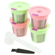 4 Pcs Colorful Reusable Coffee Capsule Cup Filter Espresso Mug Stainless Steel