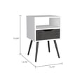 thumbnail image 4 of Allie Nightstand: Top, Open Shelf & Drawer, Compact Storage, 4 of 5