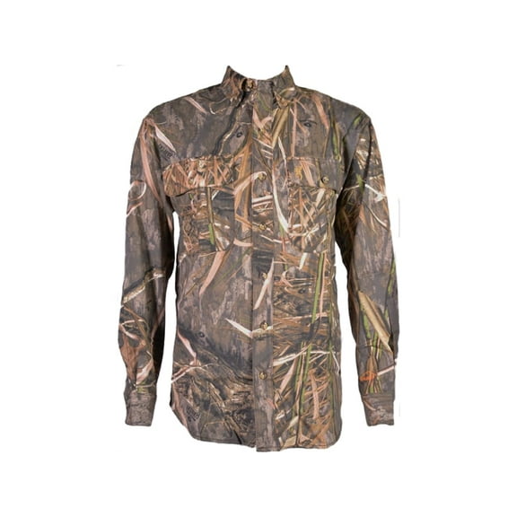 Browning Men's  Wasatch CB Long Sleeve Shirt Mossy Oak Shadow Grass Habitat 2XL