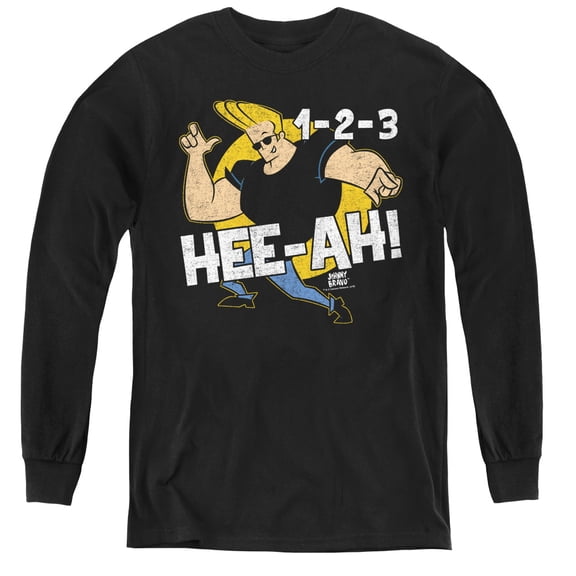Johnny Bravo - 123 - Youth Long Sleeve Shirt - Small